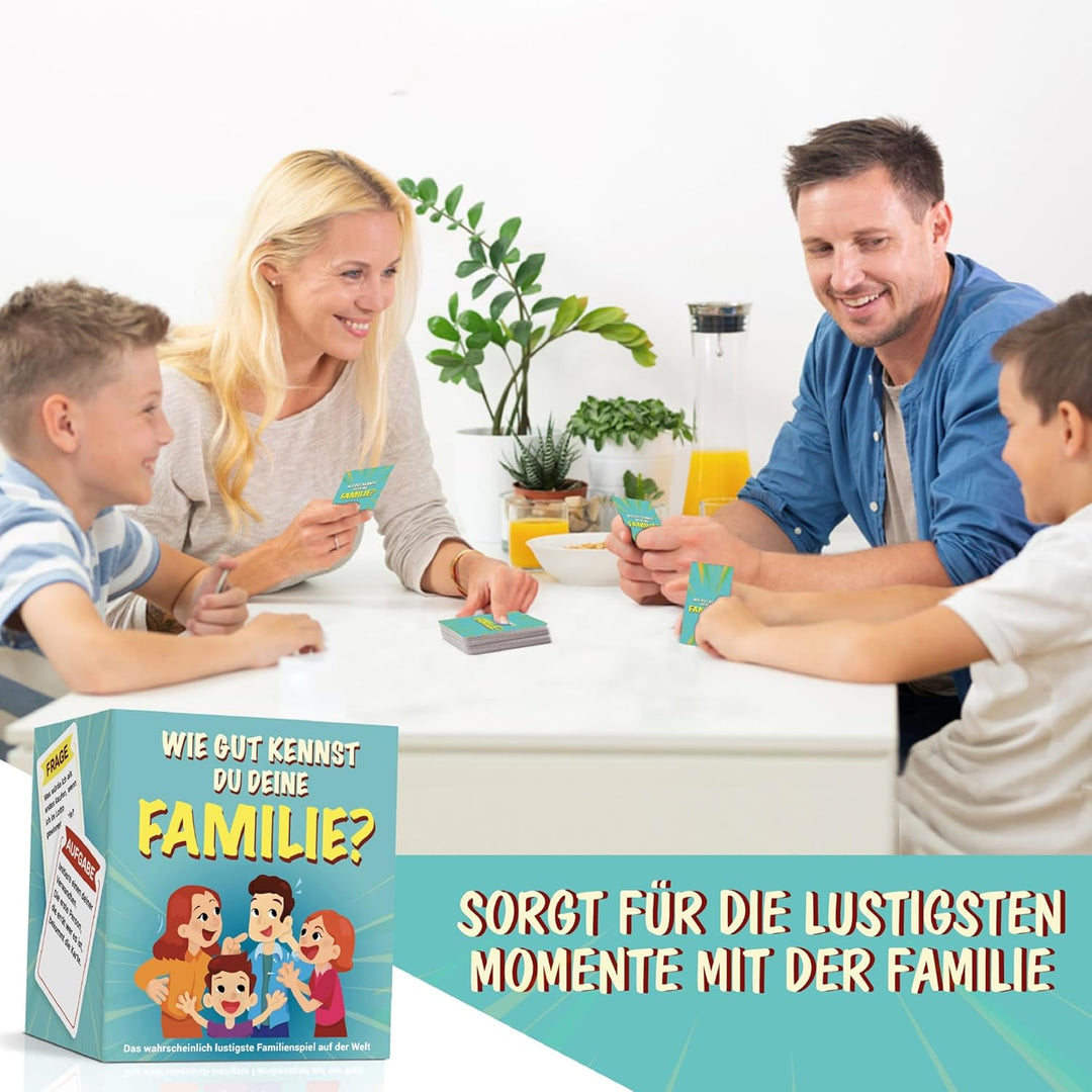 WIE GUT KENNST DU DEINE FAMILIE ? Das beliebte Familienspiel mit witzigen Herausforderungen und Frag