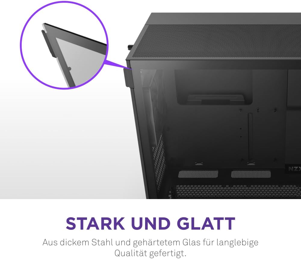 NZXT H5 Flow – Kompaktes ATX-Midi-Tower-PC-Gaming-Gehäuse – Hoher Luftstrom – 2 x 120 mm Lüfter inkl