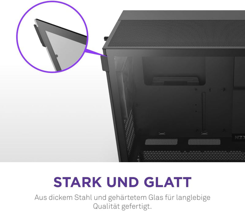 NZXT H5 Flow – Kompaktes ATX-Midi-Tower-PC-Gaming-Gehäuse – Hoher Luftstrom – 2 x 120 mm Lüfter inkl