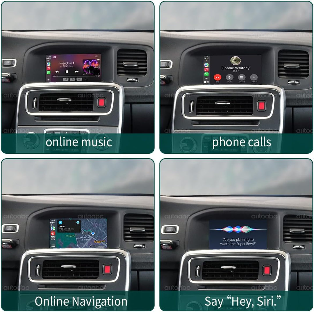 Kabellos CarPlay/Android Auto Modifikation für Volvo XC60 V40 V60 S60 S90 2015-2019 AirPlay Mirror L