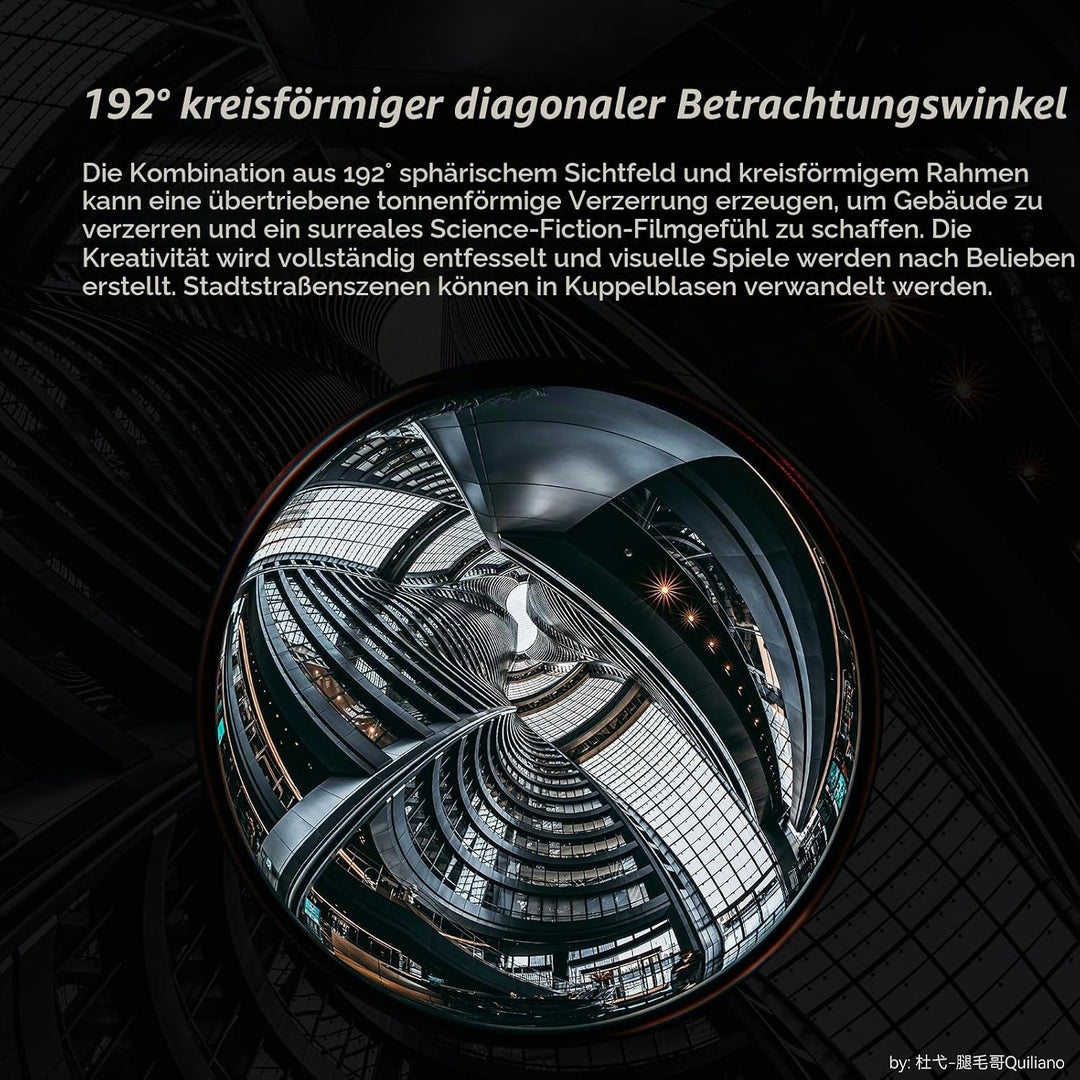 AstrHori 6.5mm F2.0 APS-C Fisheye Objektiv für Fuji X, Manueller Fokus 192° Ultraweitwinkel Objektiv