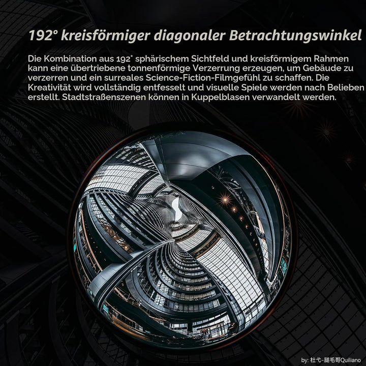 AstrHori 6.5mm F2.0 APS-C Fisheye Objektiv für Fuji X, Manueller Fokus 192° Ultraweitwinkel Objektiv