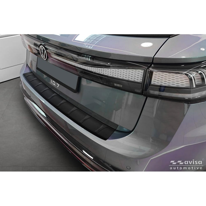 Avisa Matt-Schwarz Edelstahl Heckstossstangenschutz kompatibel mit Volkswagen ID.7 Tourer 2024- &