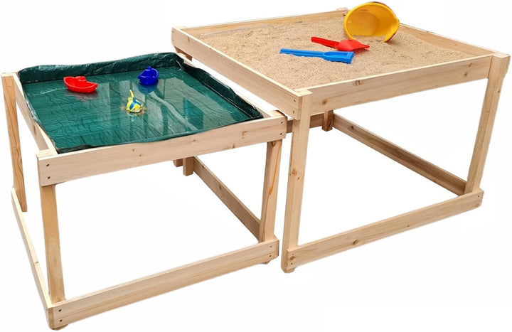 TikTakToo Matschküche/Matschtisch/Outdoorküche aus Holz/Pflanztisch für Kinder/Basteltisch für draus