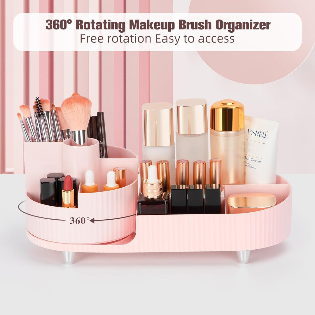 Make Up Kosmetik Organizer, 360° Drehbarer Beauty Organizer, Multifunktionale Kosmetikaufbewahrung f