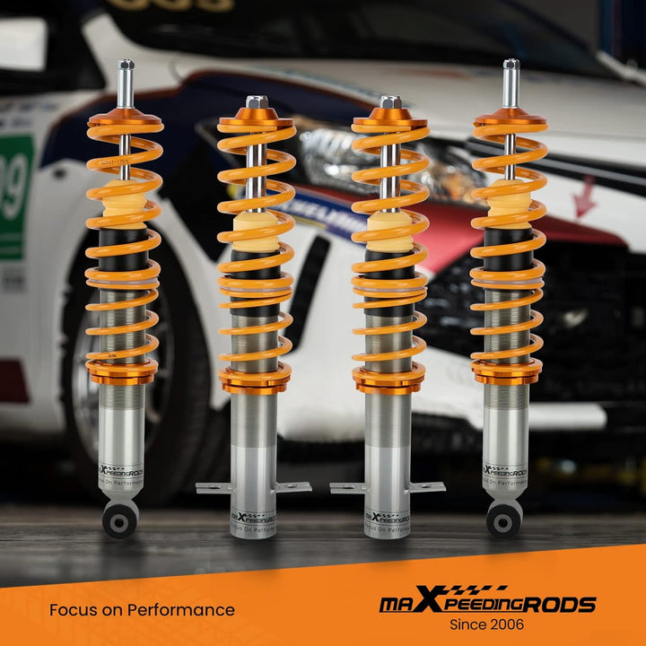 maXpeedingrods Gewindefahrwerk für GOLF 1 für JETTA 1 SCIROCCO 1 & 2 Fahrwerk Stossdämpfer für Golf
