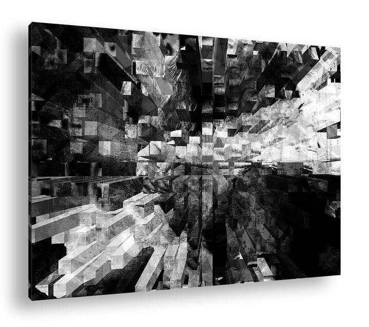 deyoli Der Glitch Format: 120x80 Effekt: Schwarz&Weiss als Leinwandbild, Motiv fertig gerahmt auf Ec