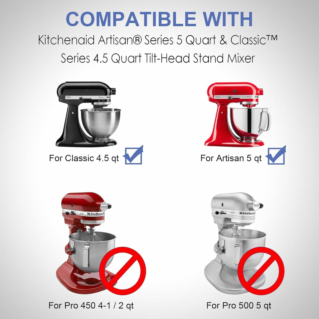 Gleitbrett Kompatibel mit KitchenAid 4.5-5 Qt (4,3L - 4,8L) Küchenmaschine, Acryl Gleitmatte für Küc