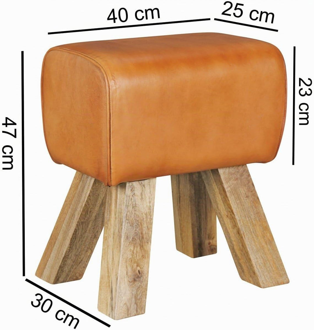 FineBuy Design Turnbock Sitzhocker 40 x 30 x 47 cm | Turnhocker Hocker Beistellhocker Fusshocker Bra