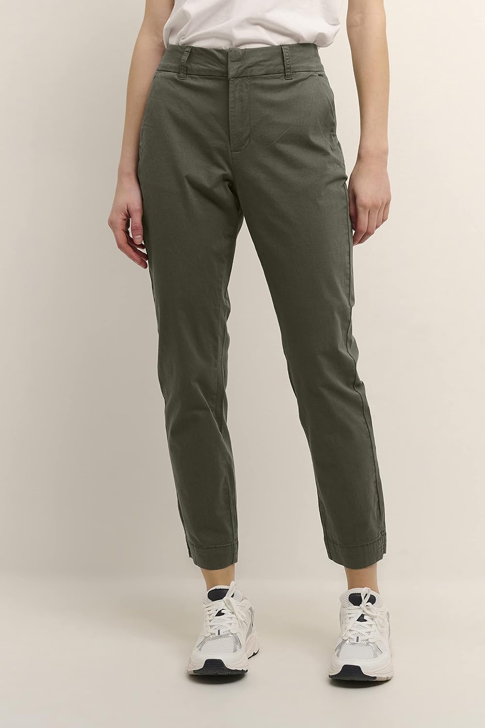KAFFE Damen Hose Elegant Elastische Taille Casual Anzughose Damen Hose Elegant Elastische Taille Cas
