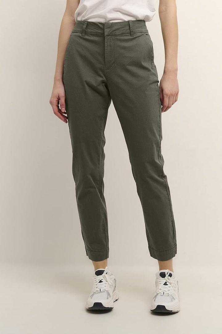 KAFFE Damen Hose Elegant Elastische Taille Casual Anzughose Damen Hose Elegant Elastische Taille Cas