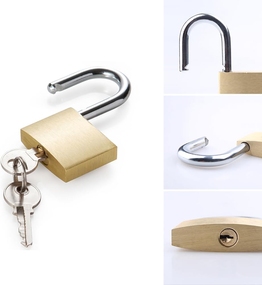 12 PCs Mini -Vorhängeschloss, kleines Vorhängeschloss mit 2 Tasten für Reisetaschen, Fitnessstudio -