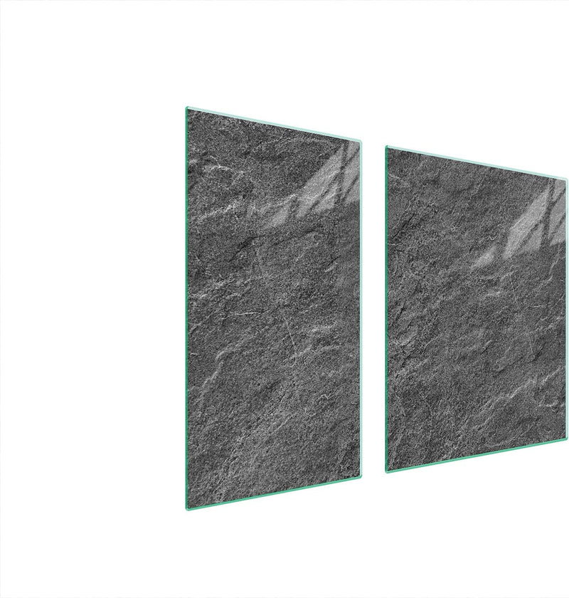 DarHaus Herdabdeckplatten 90x52 cm 2-teilig Ceranfeldabdeckung Induktion Herdschutz Spritzschutz Gla