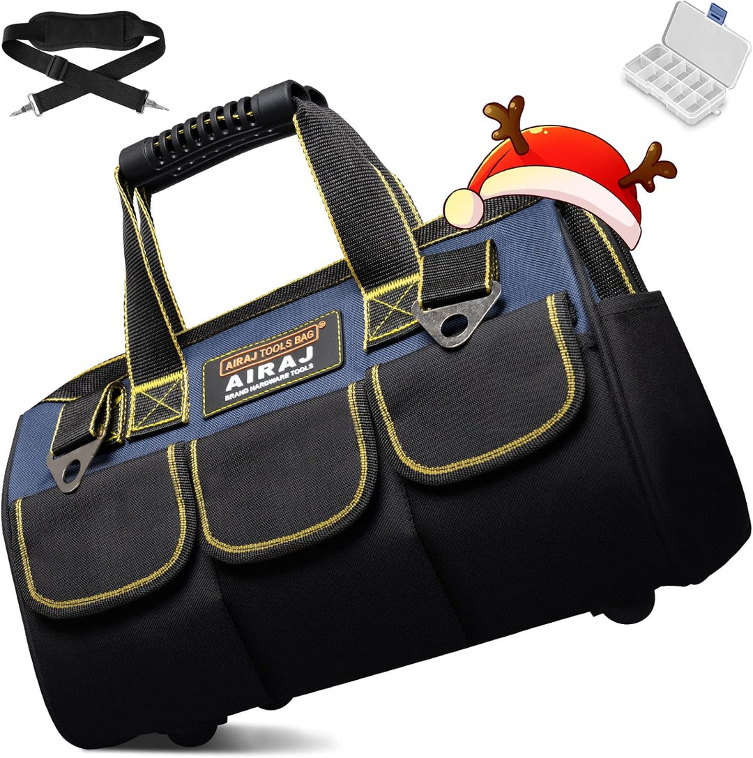AIRAJ Werkzeugtasche, Pro Kleine Werkzeugtaschen (36×21×26cm),aus 1680D Polyester,mit 14 Multi-Tasch