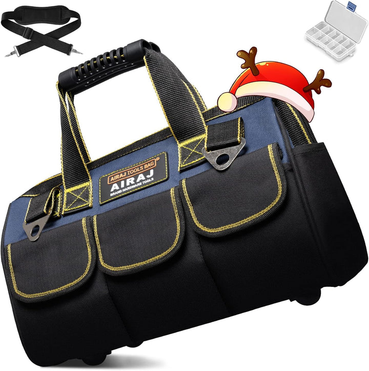 AIRAJ Werkzeugtasche, Pro Kleine Werkzeugtaschen (36×21×26cm),aus 1680D Polyester,mit 14 Multi-Tasch