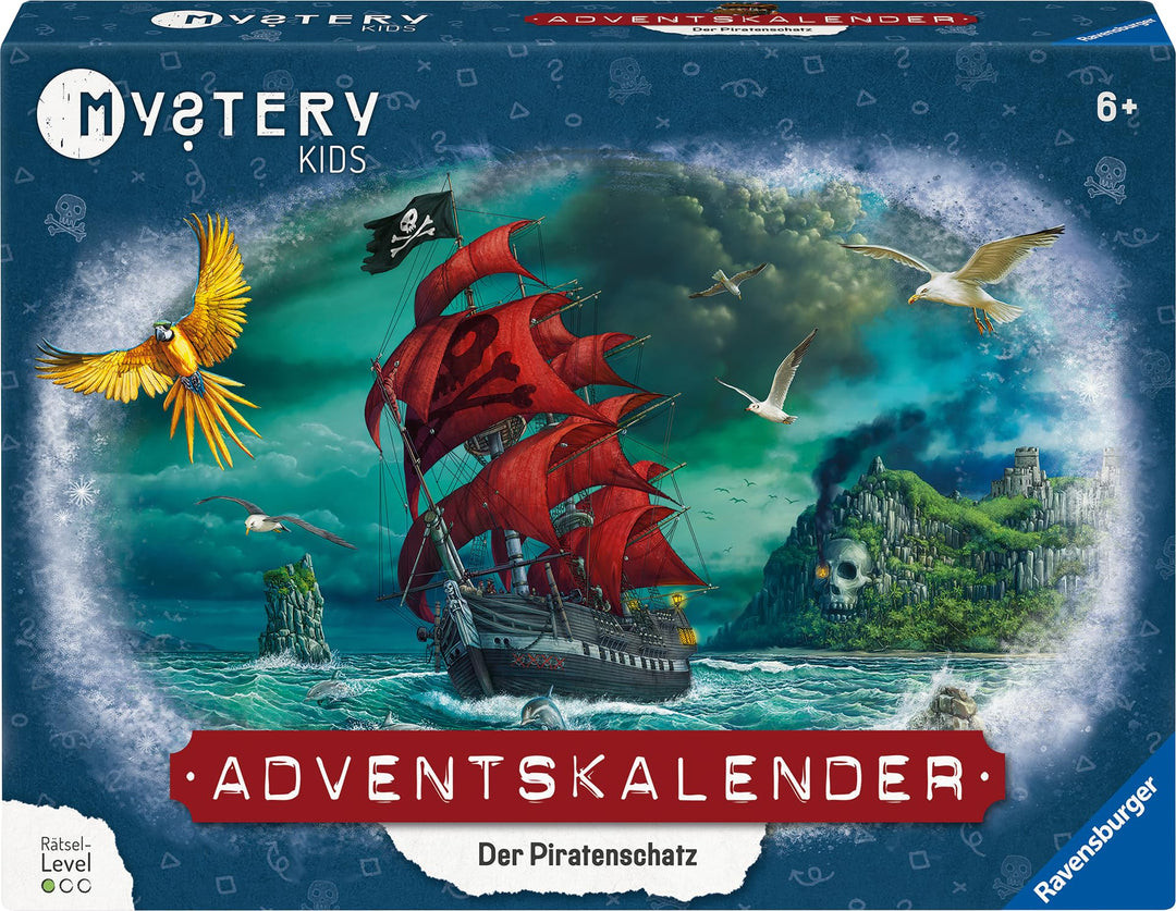 Ravensburger 20186 - Mystery Kids Adventskalender - Der Piratenschatz - Rätsel-Adventskalender für K