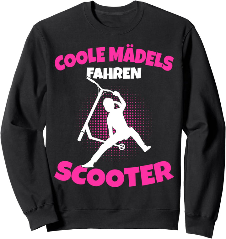 Coole Mädels fahren Scooter Stunt Roller Mädchen & Kinder Sweatshirt