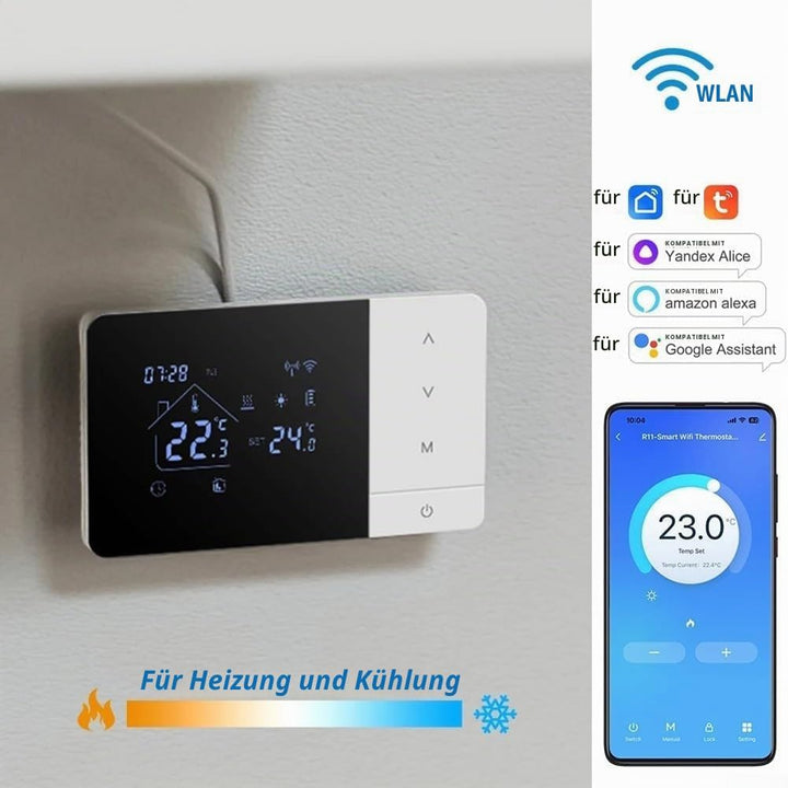 3A Gas Boiler Thermostat für Tuya Batteriebetriebenes Thermostat 2-Draht Wifi Heiz-/Kühlthermostate