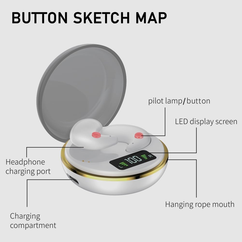 Bluetooth Kopfhörer,2026 New Schlaf Kopfhörer,in Ear kabellos zum Schlafen Wireless Sleep Earbuds No