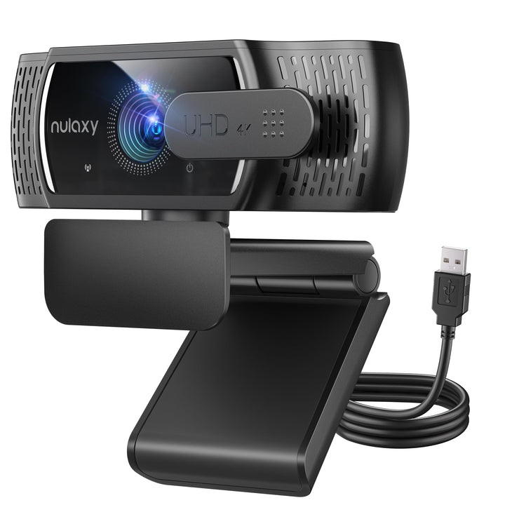 Nulaxy QHD 4K Webcam mit automatischer Lichtkorrektur, zwei geräuschunterdrückenden Mikrofonen, 1,5