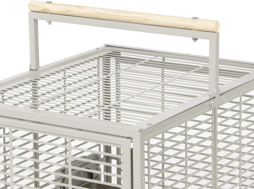Montana Cages | Transportkäfig EVO - Platinum, der Reisekäfig Hellgrau, Hellgrau