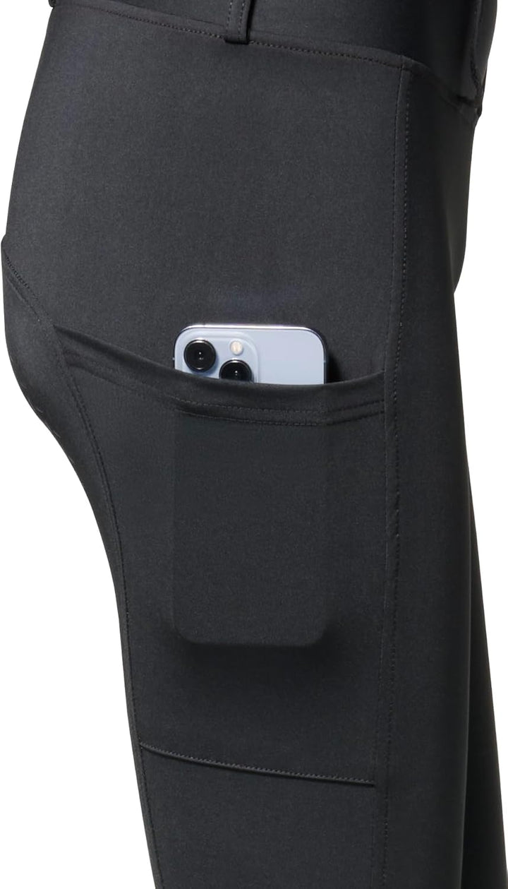 PFIFF 103100 Damen Reitleggings „Selina“ mit Handytasche L Schwarz, L Schwarz