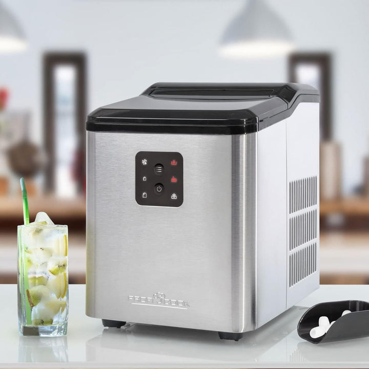 ProfiCook® Eiswürfelmaschine schnelle Produktion - Eiswürfel in 10 Minuten, bis zu 12 kg Eis in 24 S