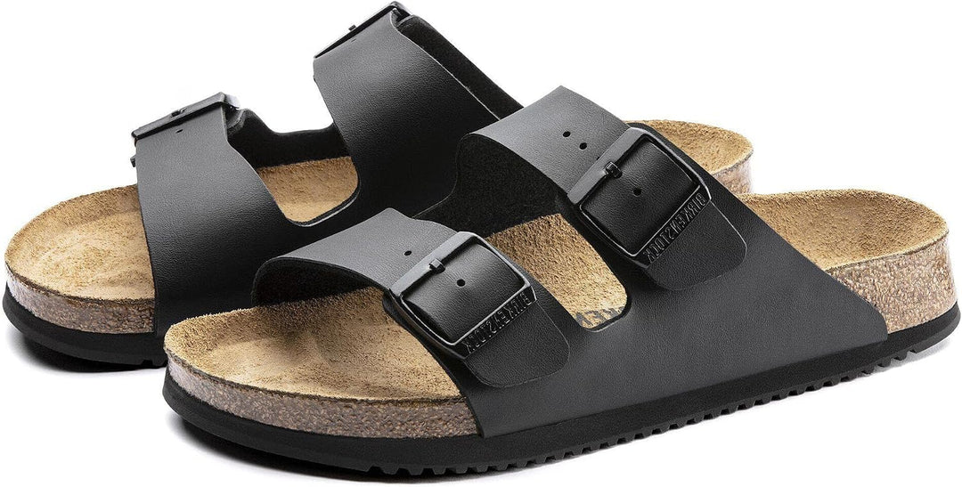 BIRKENSTOCK Arizona Herren Pantolette 39 EU Schmal Schwarz, 39 EU Schmal Schwarz