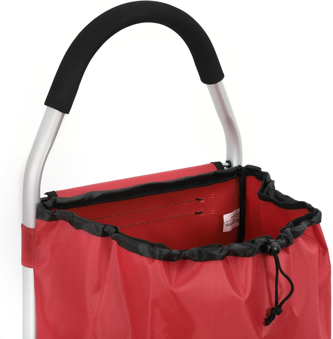 43.5Liter Aluminium Trolley Einkaufstrolley Klappbar, Shopping Trolley, Wasserabweisender Einkaufswa