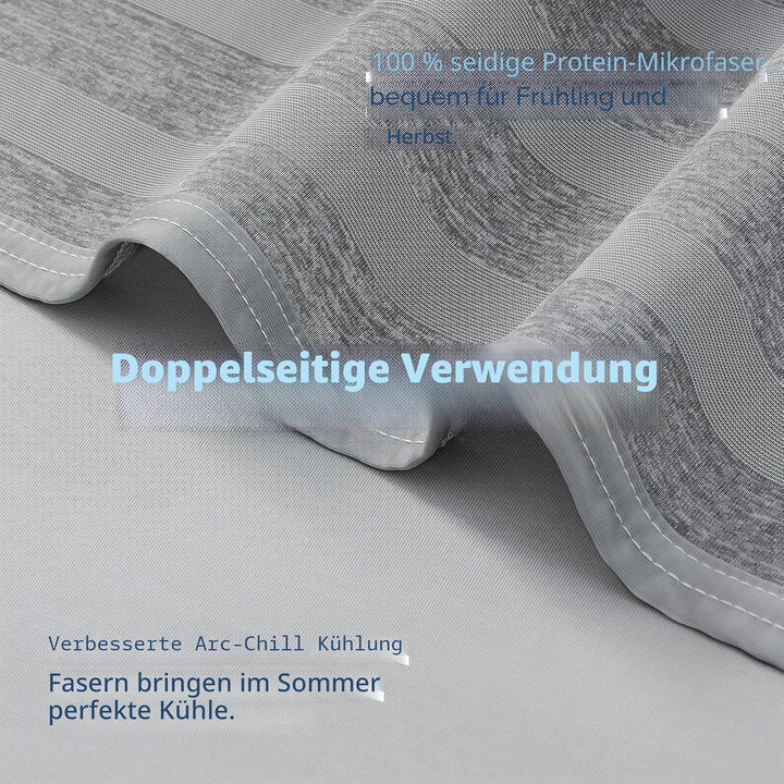 EMME Kühldecke Kühlende Decke, Arc-Chill Q-Max>0,5, 152 x 203 cm, 2 in 1 Doppelseitige Dünne Sommerd
