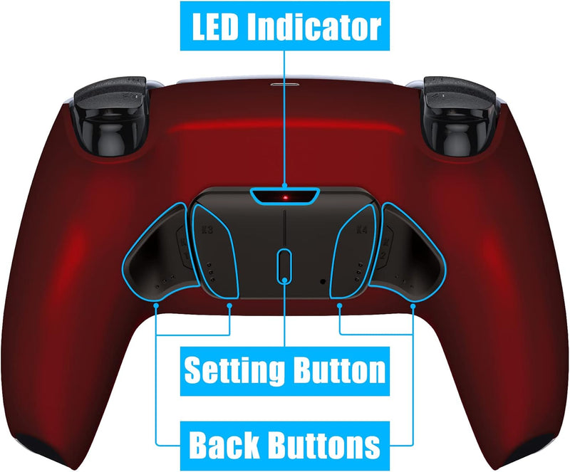 eXtremeRate Programmierbar RISE4 Remap Kit für ps5 Controller BDM-010/020,Real Metal Buttons(RMB) Re