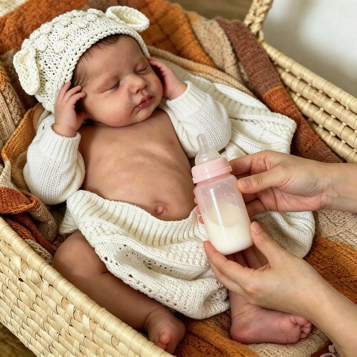 Zero pam Reborn Baby Mädchen,50CM- Reborn Puppe Lebensecht Silikon Baby, Puppen Wie Echt, Realistisc