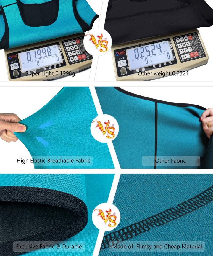 NOVECASA Herren Neopren Sweatweste Männer mit Reissverschluss Sauna Weste Kompressionsweste Tank Top
