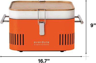 Everdure Cube Tragbarer Holzkohlegrill, Tischgrill, perfekte Heckklappe, Strand, Terrasse, oder Camp