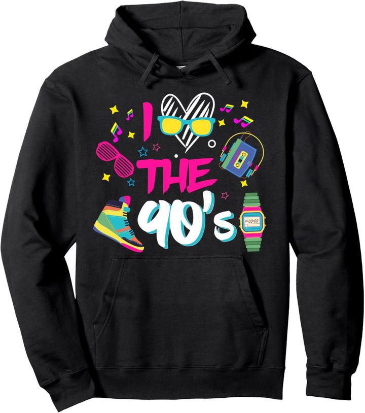 Ich liebe die 90er Jahre Lover Retro Design Pullover Hoodie