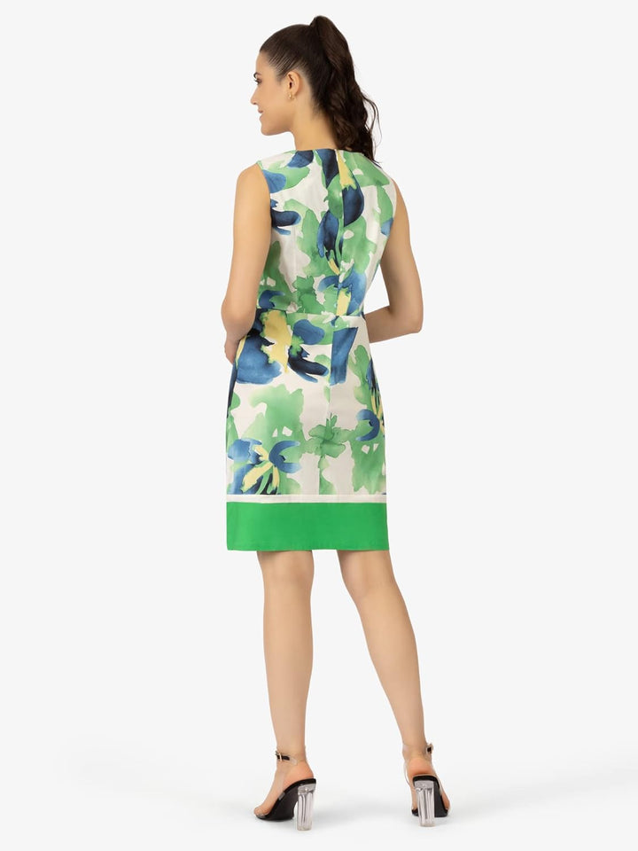 ApartFashion Damen Kleid Dress 36 Grün-multicolor, 36 Grün-multicolor