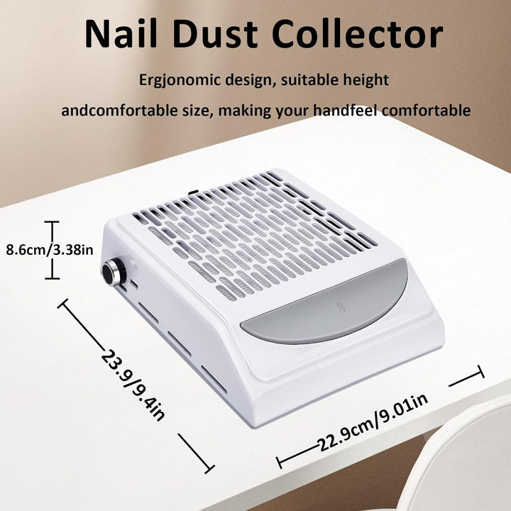 Staubabsaugung Für Nägel,100W Nagel Staubabsaugung Mit Filter,Mit Wiederverwendbarer Filter,Professi