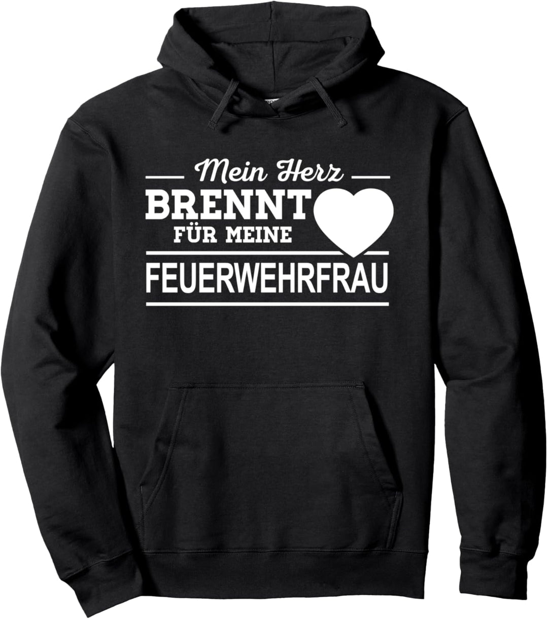Herz brennt für Feuerwehrfrau - Feuerwehrmann Geschenk Pullover Hoodie