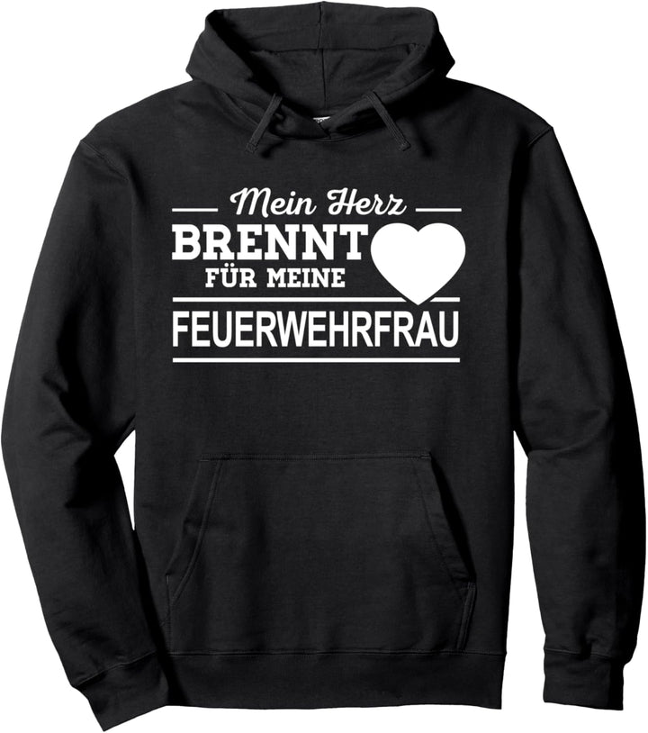 Herz brennt für Feuerwehrfrau - Feuerwehrmann Geschenk Pullover Hoodie