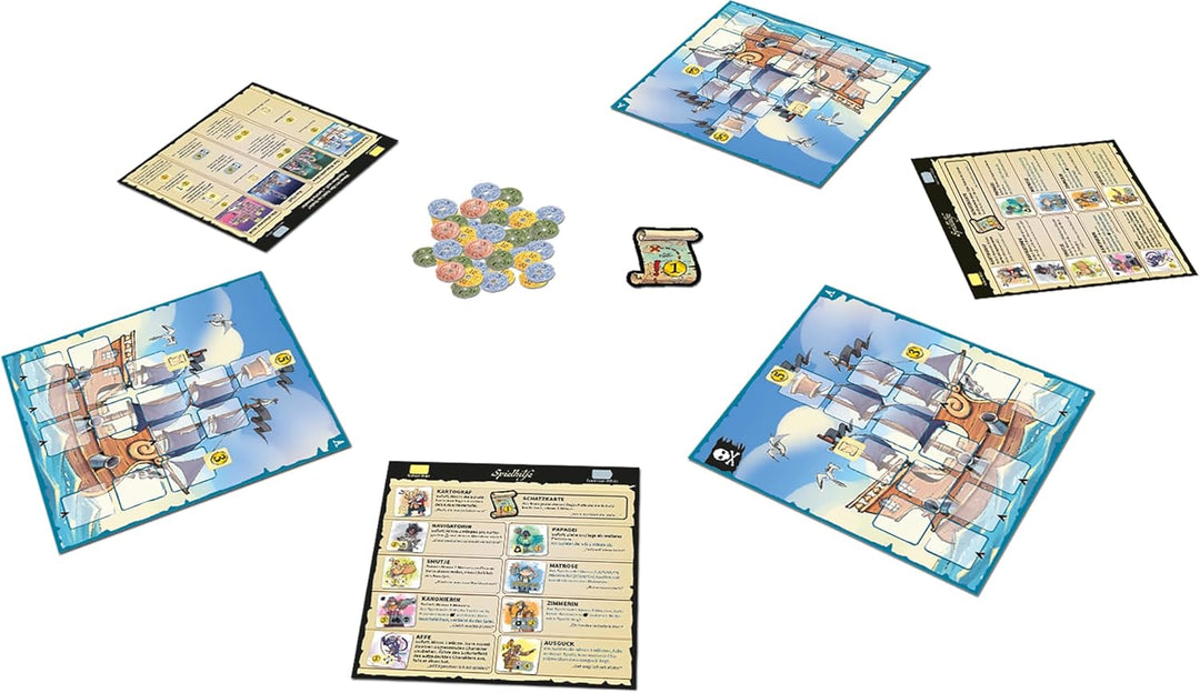 PlayPunk, Captain Flip, Familienspiel, Legespiel, nominiert zum Spiel des Jahres 2024, 2-5 Spieler,