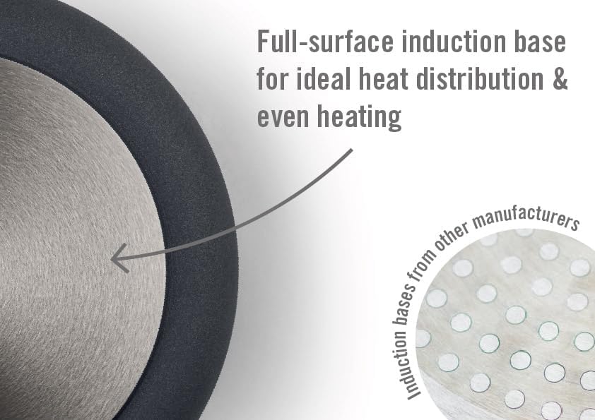 Woll Eco Logic QXR Wok- und Rührpfanne und Rührpfanne - Induktiv -, Ø 28 cm, 10 cm hoch, mit festem