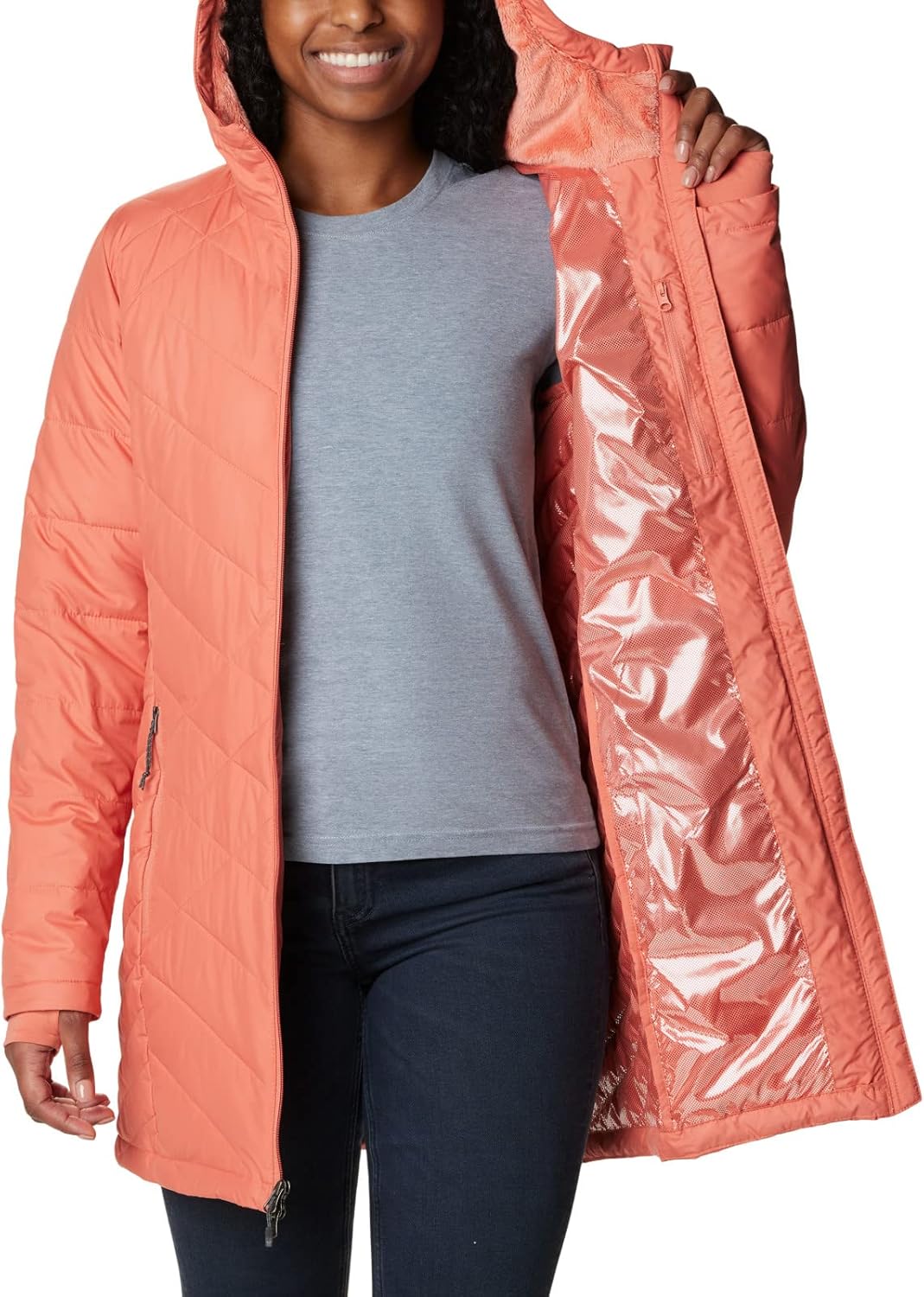 Columbia Damen First Generation Heavenly Long Hooded Jacket Heavenly Long Hooded Jacket (1er Pack),