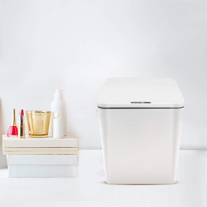 FEBHBRQ 6 Liter / 1,5 Gallon Automatische Erkennung Desktop Abfalleimer Box Form Mini Mülleimer mit