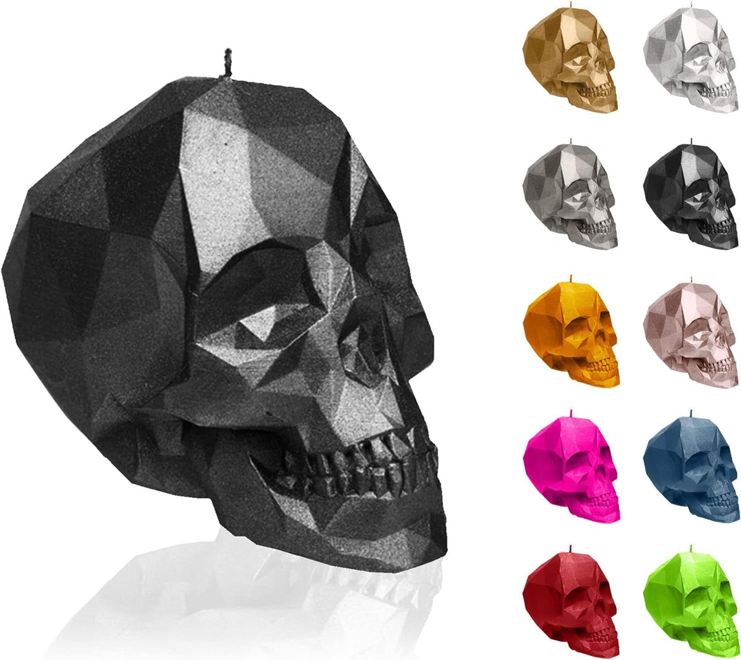 Candellana Skull Kerze - Totenkopf Kerze - Skull Deko - Totenkopf Deko - Halloween Deko - Gothic Dek