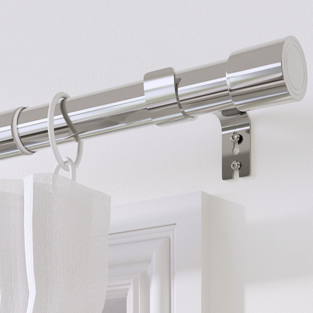 Gardinenstange Ausziehbar Vorhangstangen Curtain Rod Stange für Vorhänge Erstellbare Länge mit Kappe