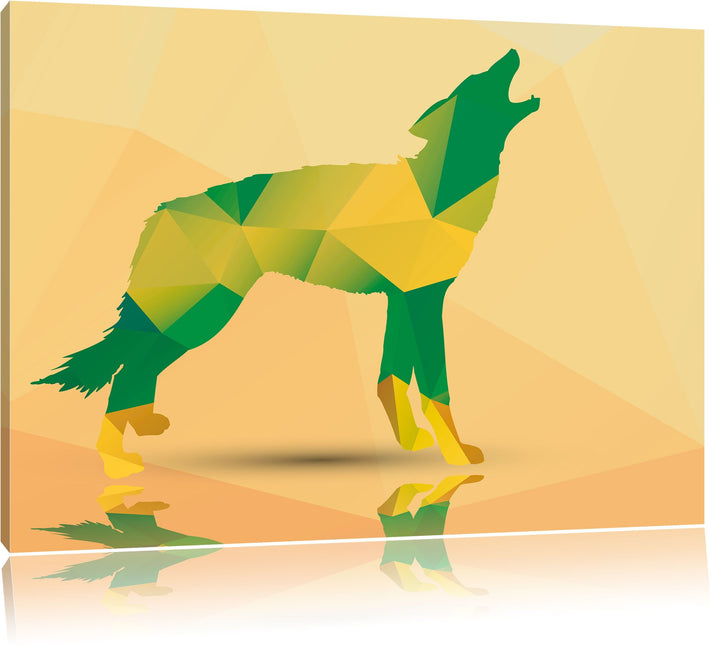 Pixxprint prächtiger Vector Wolf als Leinwandbild/Grösse: 100x70 cm/Wandbild/Kunstdruck/fertig bespa