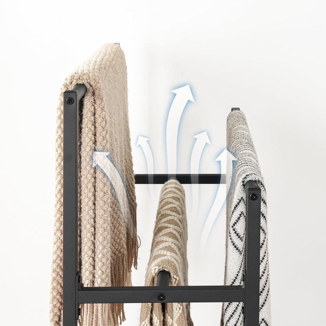 HOOBRO 3-lagiger freistehender Handtuchhalter, Deckenständer mit Ablage, Handtuchständer für Outdoor