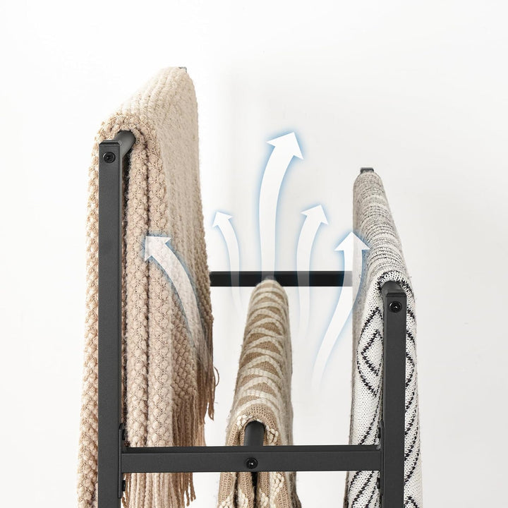 HOOBRO 3-lagiger freistehender Handtuchhalter, Deckenständer mit Ablage, Handtuchständer für Outdoor