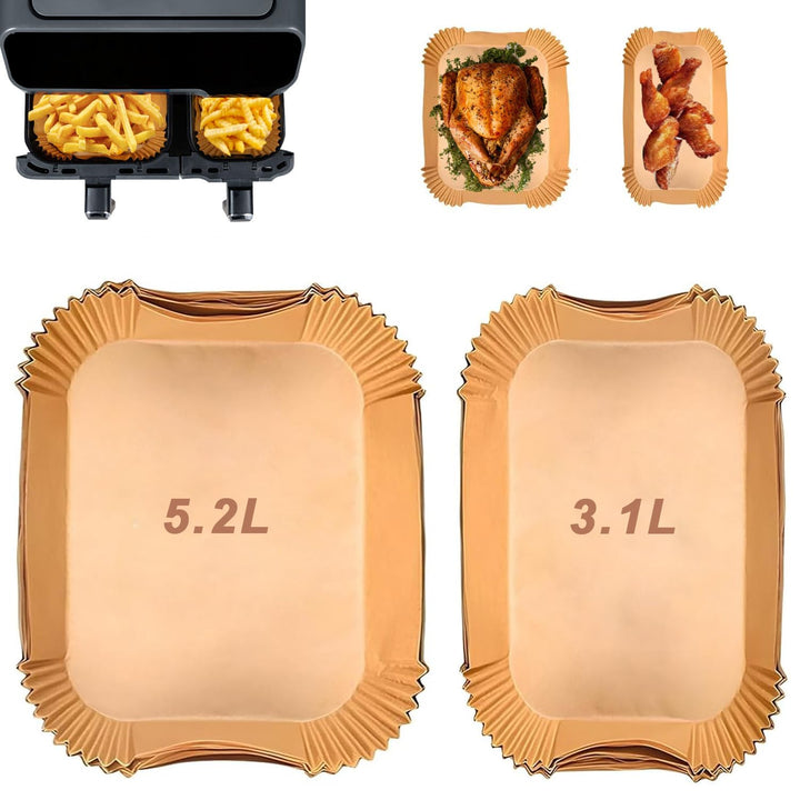 Airfryer Backpapier für Philips Airfryer Dual Basket 3000 Series, Heissluftfritteuse Backpapier für