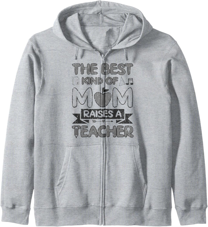 The Best Kind Of Mom Raises A Teacher Daughter Retro School Kapuzenjacke